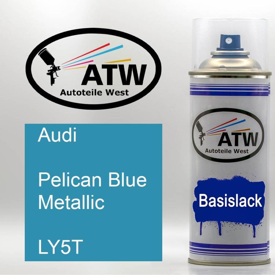 Audi, Pelican Blue Metallic, LY5T: 400ml Sprühdose, von ATW Autoteile West.